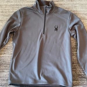 Spyder Men’s 1/4 zip fleece gray Large